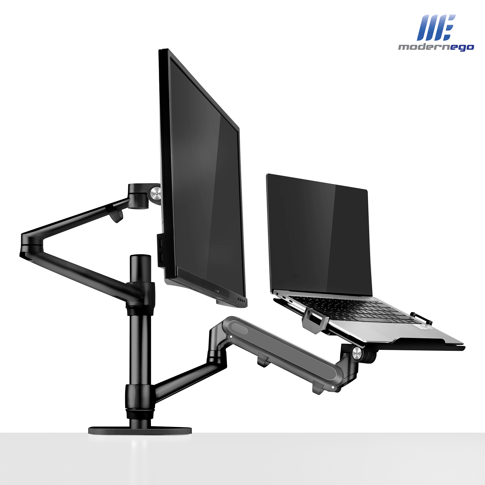 2 in 1 Hybrid Arms for Laptop & Monitor Stand with Light